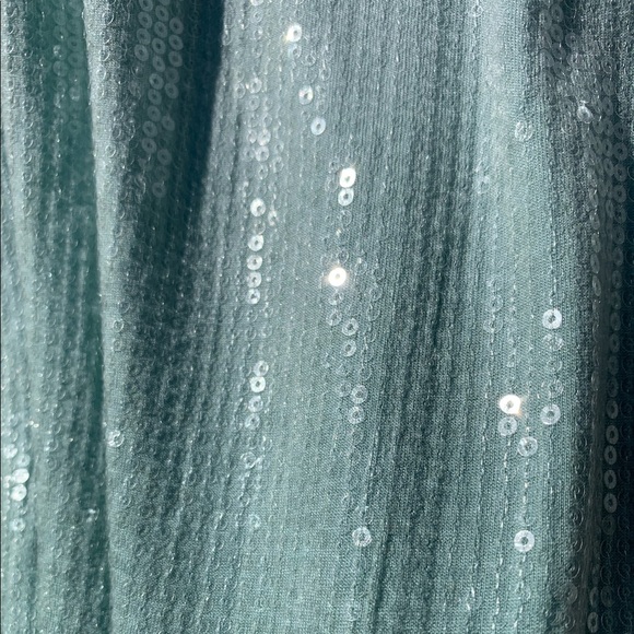 NWT Saks Fifth Avenue turquoise Ombré Sequin Tank Top/Cami size Medium - Picture 6 of 6